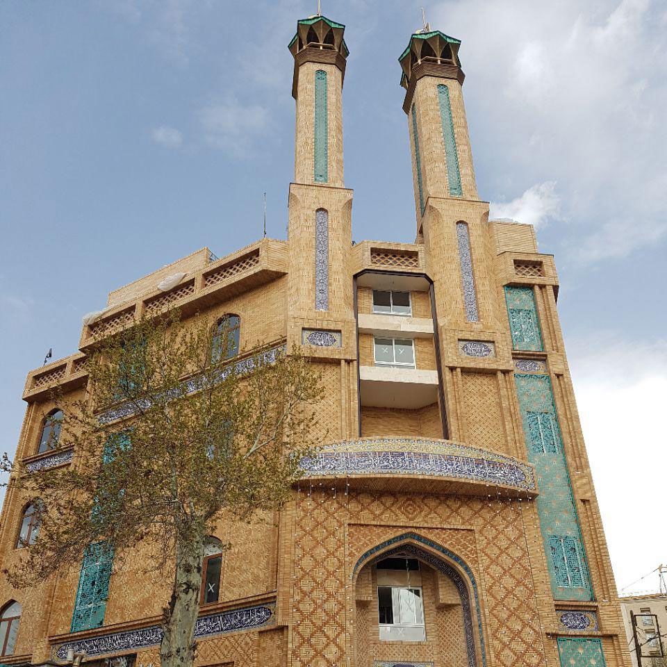 پروژه اجرای نما آجری ساختمان مسجد امیرالمومنین - تهران