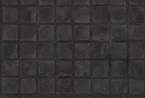تکسچر آجر نسوز نما رستیک مشکی AR44 با ابعاد 2.5 * 10 *10 سانتی‌متر