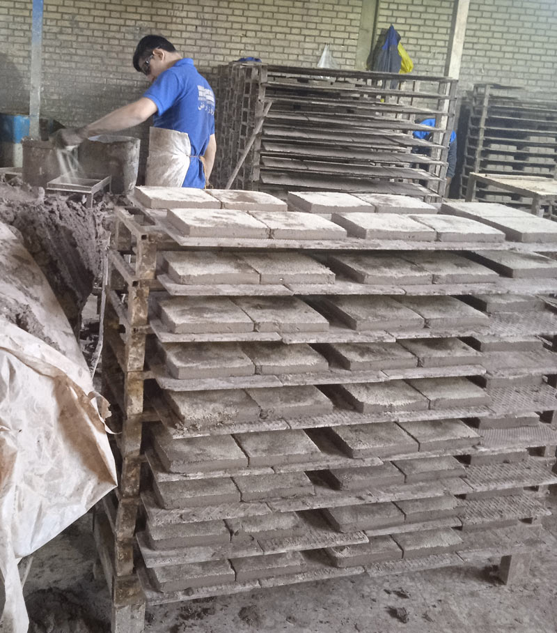 روش طبیعی خشک کردن آجرها