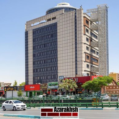 ساختمان آجر نما سفید با آجر سفید مدرن آذرخش